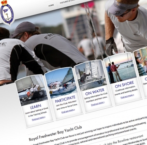 Royal Freshwater Bay Yacht Club website design
